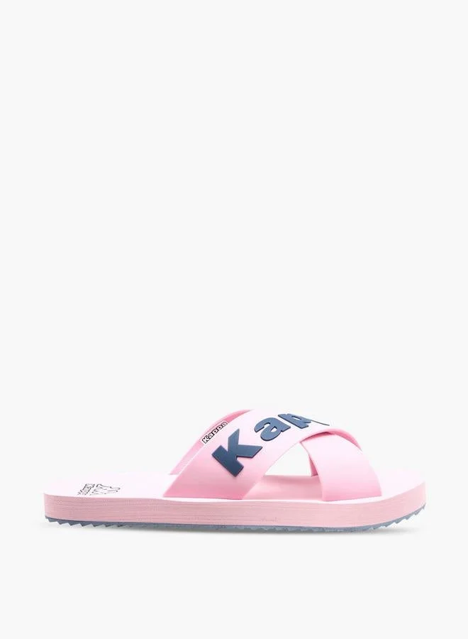 كابا Women Logo Print Cross Strap Slides