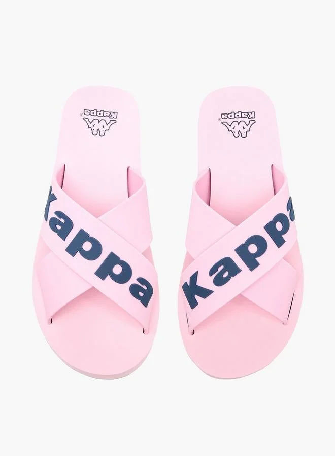 كابا Women Logo Print Cross Strap Slides