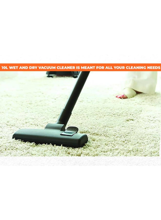BLACK+DECKER Wet & Dry Vacuum Cleaner, 5m Cord, 2m Swivel Hose, Washable HEPA Filter, Overheat Protection, Blower Function, Easy Assembly, 10 L 1200 W WDBD10-B5 Orange/Black - Image 4