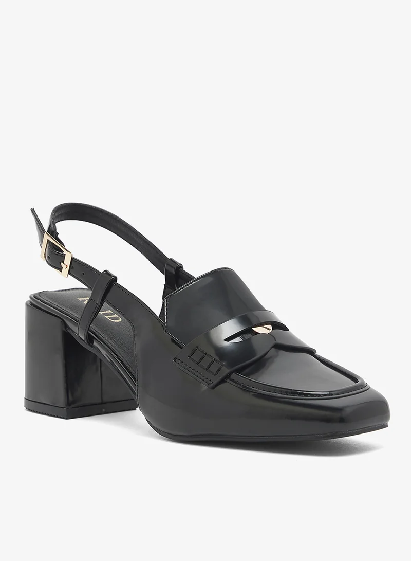 RAID Block Heel Slingback Pumps