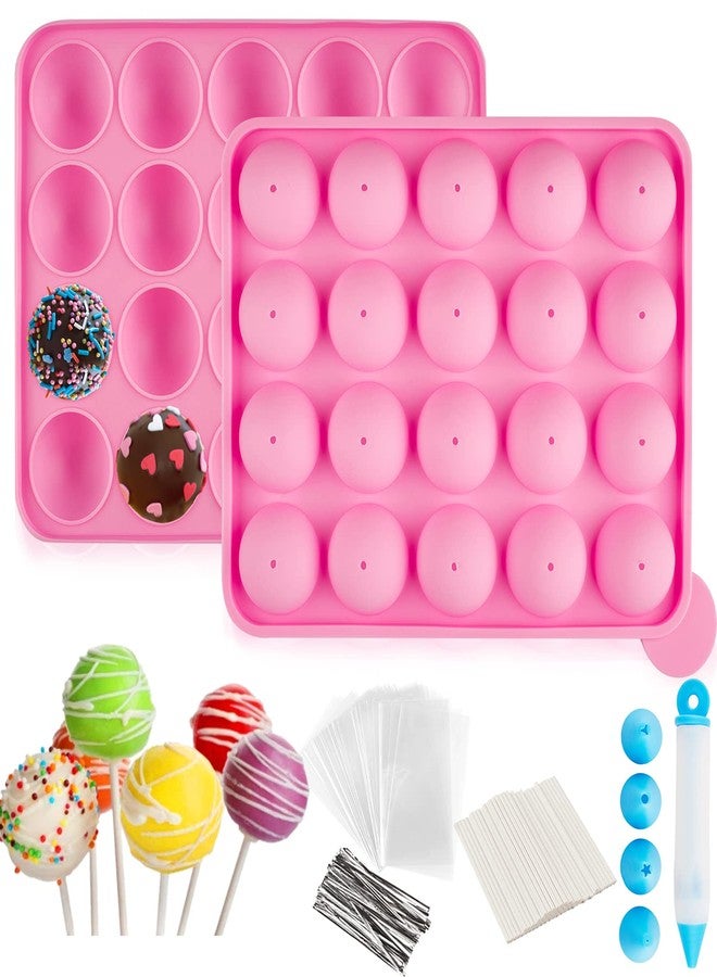 Ocmoiy Cake Pop Mold Set of 262 - including 20 Cavities Silicone Cake Pop Molds, Cake Pop Sticks, Cake Pop Wrappers, Sliver Twist Ties, Decorating Pen - Image 1