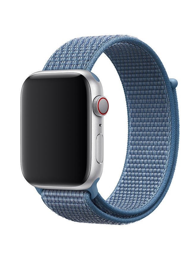 NIBEMINENT Sport Loop Replacement Band For Apple Watch Series 4/5 Blue - Image 2