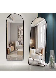 NZONE STORE مرايا طويلة انيقة مستطيلة مع انحناء دائري واطار  اسود || 180سم * 80 سم  - Image 5