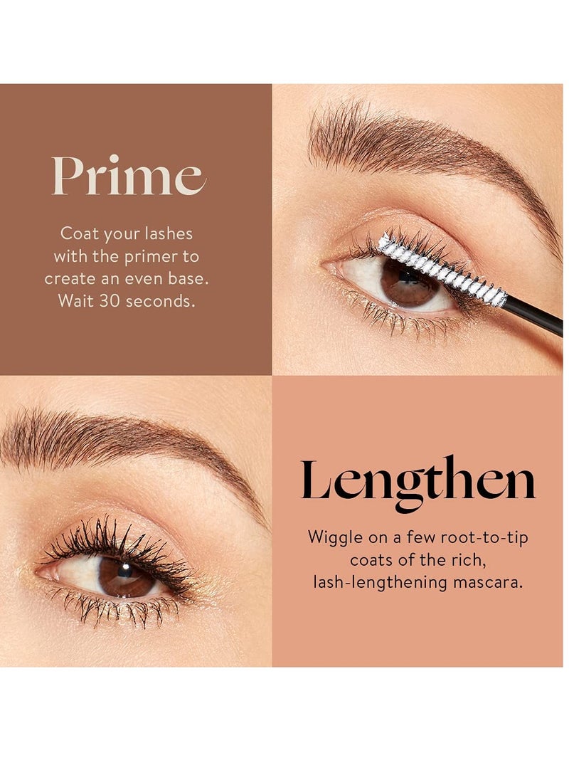 Honest Beauty - Honest Beauty 2-in-1 Extreme Length Clean Mascara + Lash Primer | Lengthening + Volumizing | EWG Verified + Cruelty Free | Black, .27 fl oz - Image 1