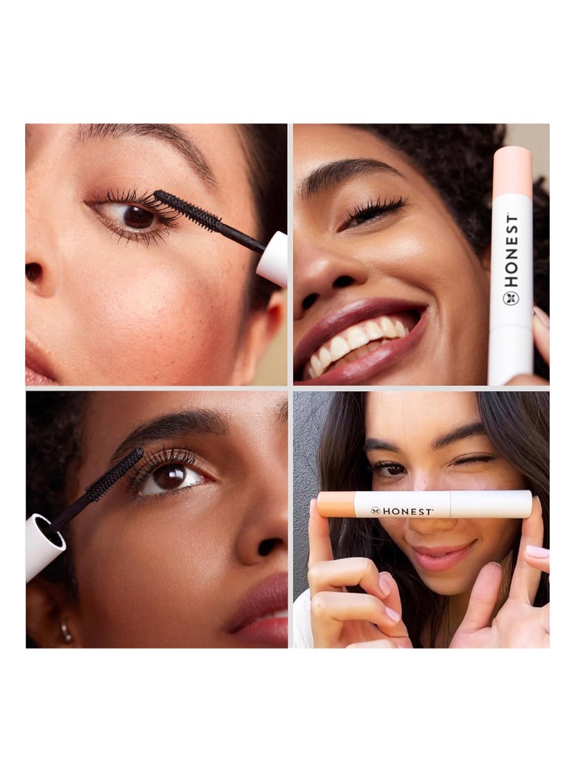 Honest Beauty - Honest Beauty 2-in-1 Extreme Length Clean Mascara + Lash Primer | Lengthening + Volumizing | EWG Verified + Cruelty Free | Black, .27 fl oz - Image 1