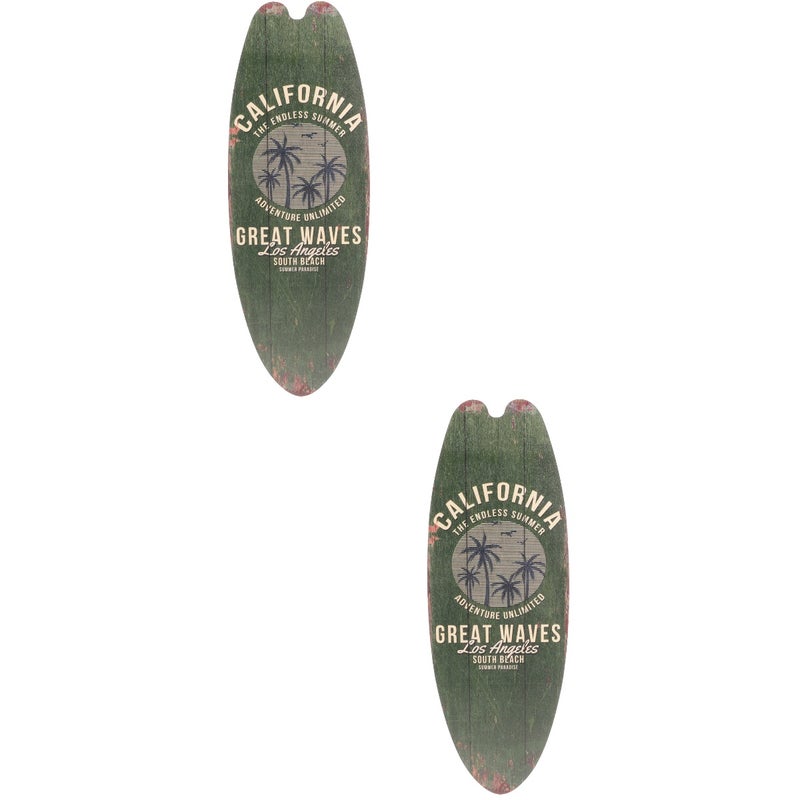2pcs Surfboard Wall Decoration Surfboard Sign Sign Ornament Surfboard Decor - Image 1