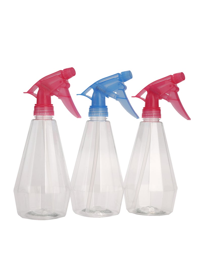 LAWAZIM Transparent Spray Kit Mix Color 3 Piece, 500ml - Empty Colorful Adjustable Nozzle Plant Mister - Refillable Water Plant Atomizer Container - for Cleaning Solutions, Gardening, Hair - Image 1