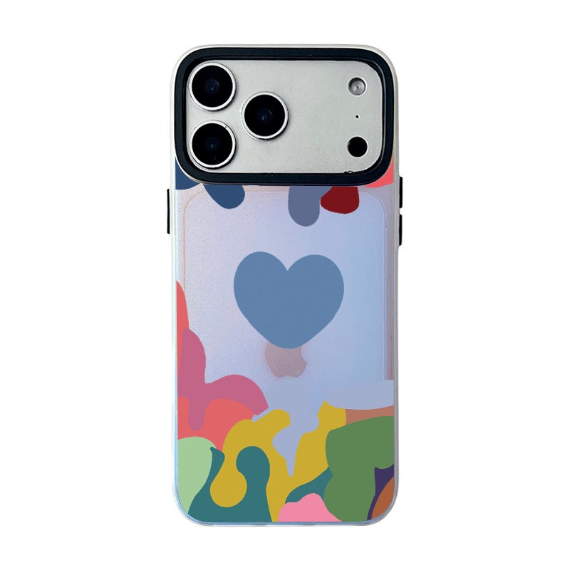 Apple iPhone 17 Pro phone case with a stylish and creative graffiti heart design for shock protection - Image 2