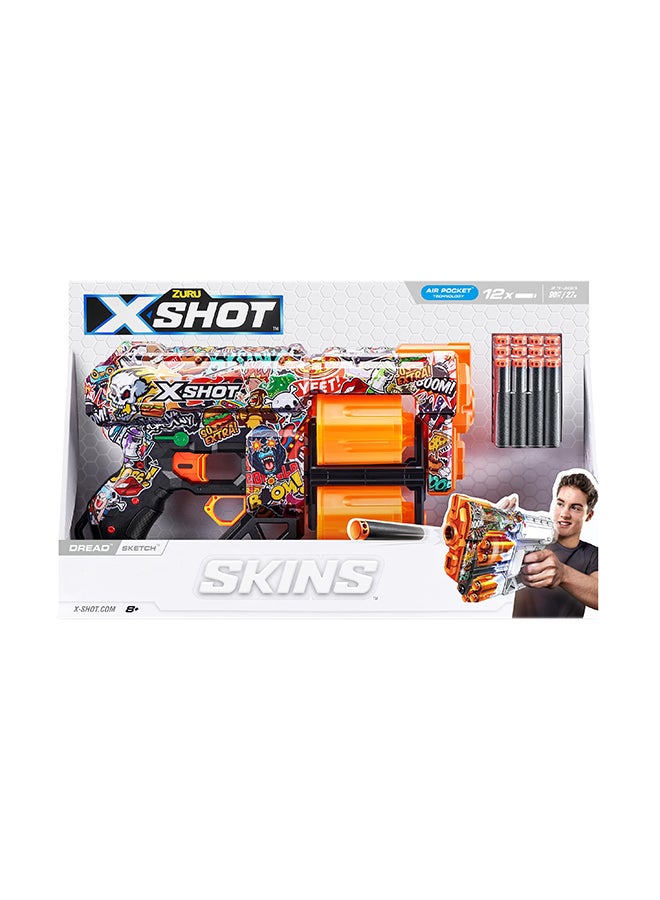 X-Shot Skins Dread Sketch - Action Aiming Game For Kids, Teen, Adults Boys & Girls, Outdoor Holiday Activities, Gifts For Kids Ages 8+ - Image 2