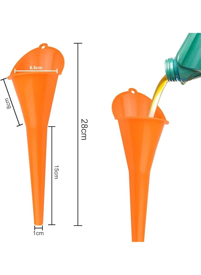 KASTWAVE Car Refueling Long Funnel Kit - 6 Pcs Plastic Automotive Universal Gas Funnels, Portable Gasoline Engine Fuel Funnel For Car And Motorcycle - Image 4