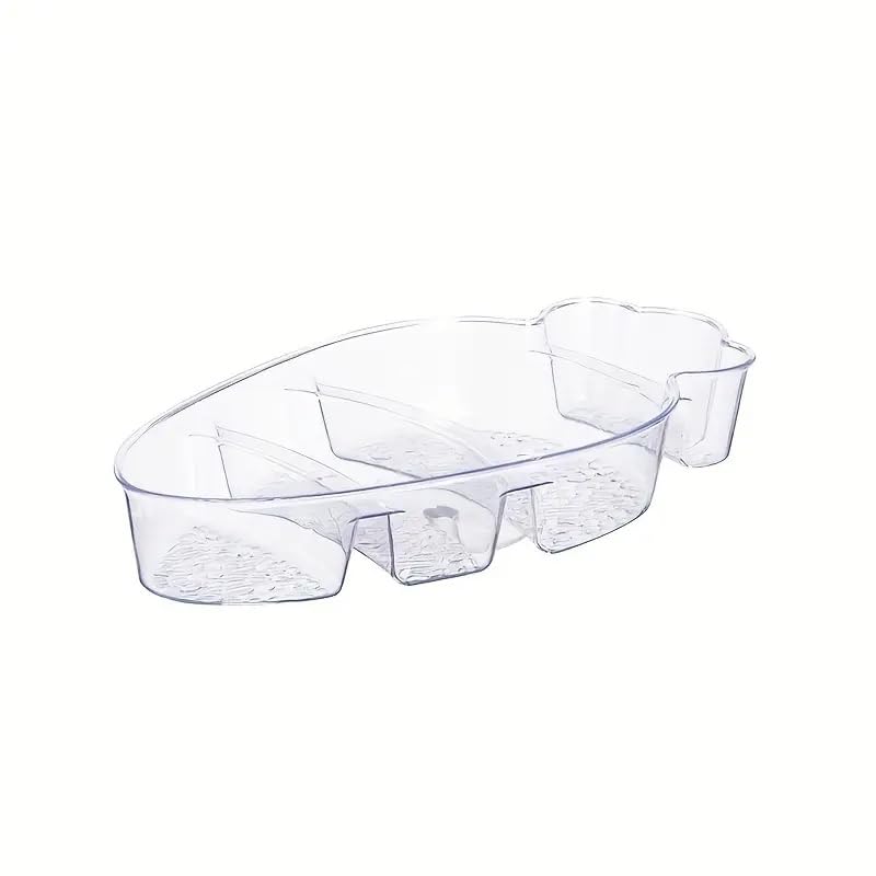 NISHIV Strawberry-Shaped Transparent Fruit Plate Candy Plate Dry Fruit Plate Cold Dish Plate Melon Seed Snack Cold Dish Plastic Plate Fruit Bowl Modern Dessert Plate for Home Living Room (Pack of 1) - Image 4