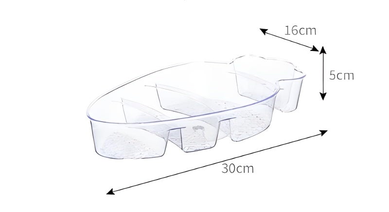 NISHIV Strawberry-Shaped Transparent Fruit Plate Candy Plate Dry Fruit Plate Cold Dish Plate Melon Seed Snack Cold Dish Plastic Plate Fruit Bowl Modern Dessert Plate for Home Living Room (Pack of 1) - Image 3