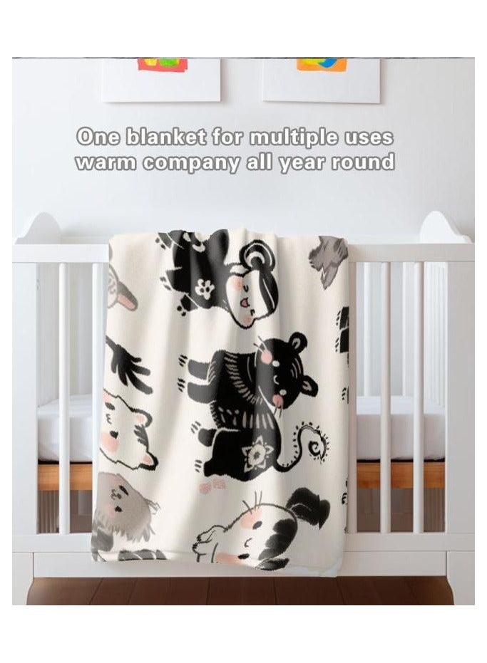 عام بطانية رقيقة من الفانيلا الكرتونية للأطفال أو الطلاب (دافئة ومريحة ومناسبة للنوم والألعاب) 100 سم * 150 سم - 58 - Image 3