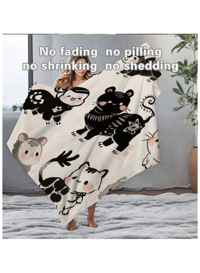 عام بطانية رقيقة من الفانيلا الكرتونية للأطفال أو الطلاب (دافئة ومريحة ومناسبة للنوم والألعاب) 100 سم * 150 سم - 58 - Image 1