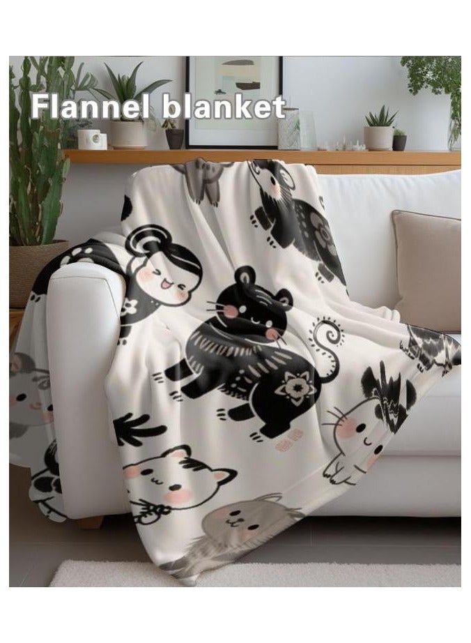 عام بطانية رقيقة من الفانيلا الكرتونية للأطفال أو الطلاب (دافئة ومريحة ومناسبة للنوم والألعاب) 100 سم * 150 سم - 58 - Image 5