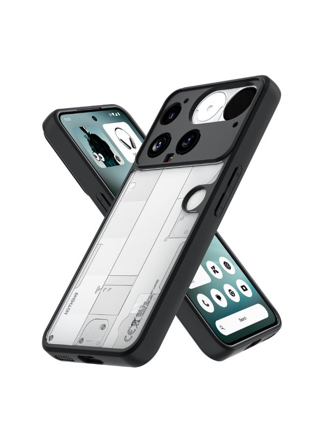 عام غطاء متوافق مع ناثينج فون 3 2025 - إطار سيليكون مرن رفيع وخفيف للغاية + غطاء خلفي من الأكريليك الشفاف - Image 2