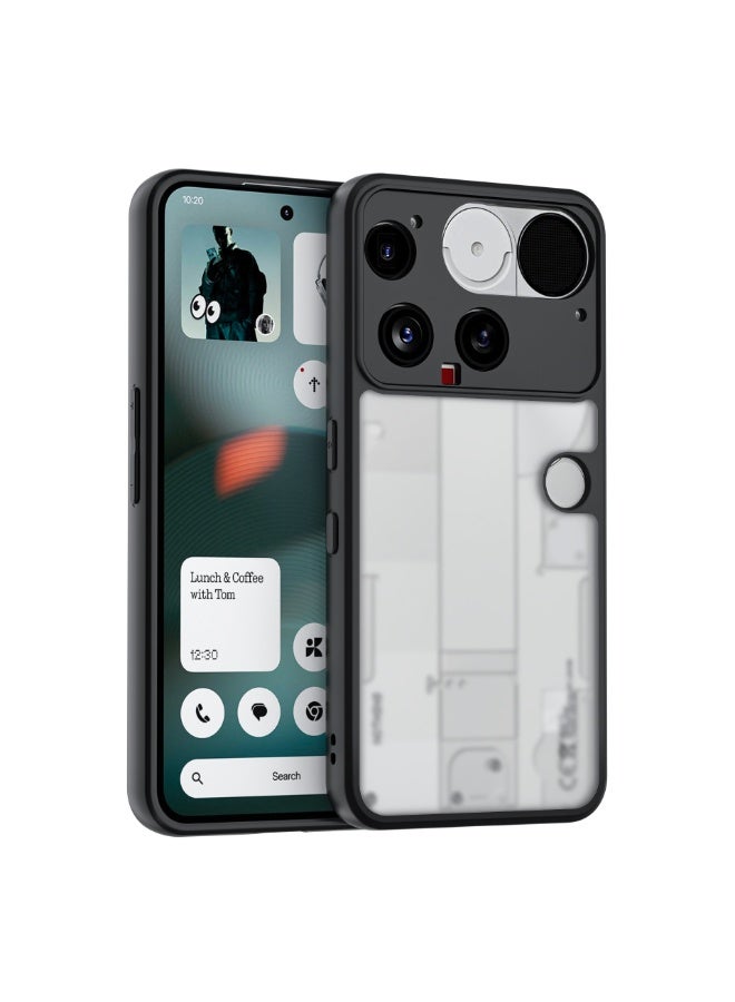 عام غطاء متوافق مع ناثينج فون 3 2025 - إطار سيليكون مرن رفيع وخفيف للغاية + غطاء خلفي من الأكريليك الشفاف - Image 1