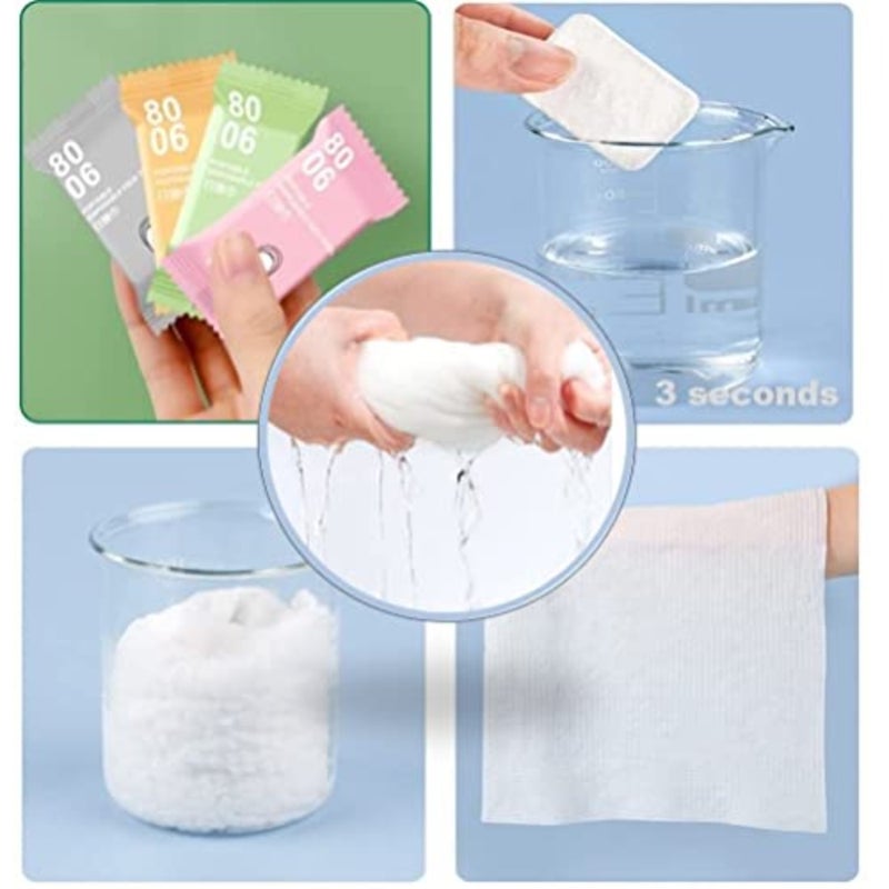 20 Pack Compressed Towels Tablet, Disposable Face Towels for Travel, Camping, Gym - Fast Absorbing Microfiber Towel Tablets for Adults and 12''x9'' - Image 4