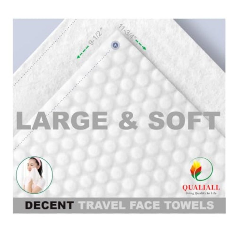 20 Pack Compressed Towels Tablet, Disposable Face Towels for Travel, Camping, Gym - Fast Absorbing Microfiber Towel Tablets for Adults and 12''x9'' - Image 2