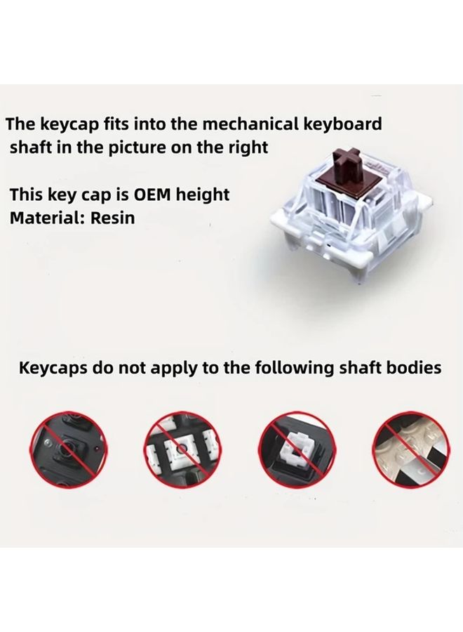 White Translucent Keycaps for Mechanical Keyboard DIY Colorful Customization - Image 3