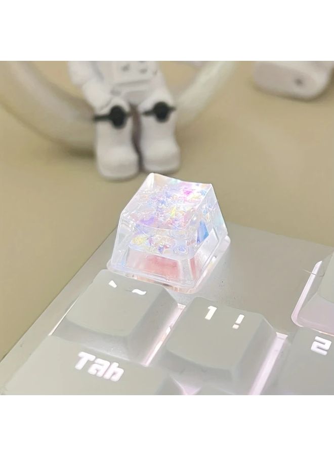 White Translucent Keycaps for Mechanical Keyboard DIY Colorful Customization - Image 1