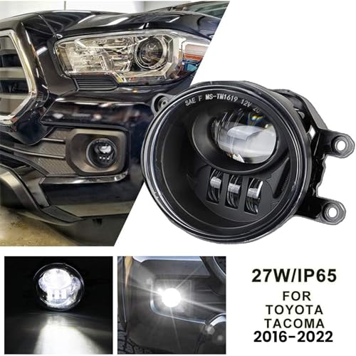 Atubeix LED Fog Lights Compatible With 2016-2022 Tacoma, 2014-2022 Runner, 2014-2019 Tundra, Accessories Truck Driving Lamps Assembly Replacement w/Bracket 2 pcs (Black) - Image 2