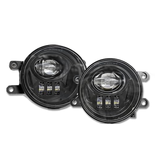 Atubeix LED Fog Lights Compatible With 2016-2022 Tacoma, 2014-2022 Runner, 2014-2019 Tundra, Accessories Truck Driving Lamps Assembly Replacement w/Bracket 2 pcs (Black) - Image 1