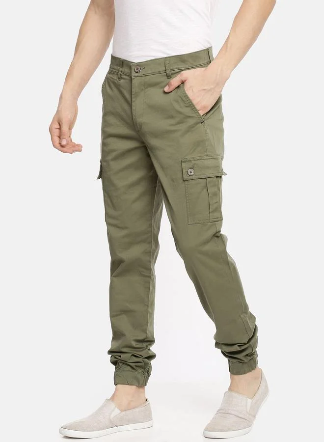 شركة المرآب الهندية بنطال كارجو بقصة ضيقة بخصر متوسط