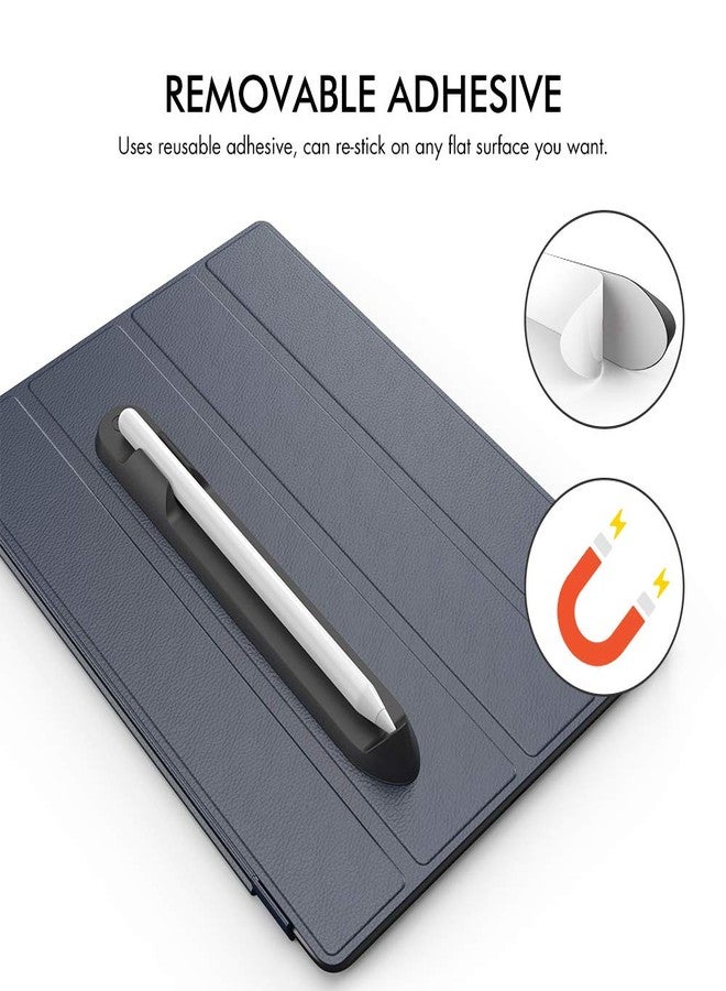AHASTYLE Removable iPencil Holder [Magnetic Attach] Strong Adhesive Holder Sticker Silicone for Apple Pencil 1st & 2nd Generation (Black) - Image 4