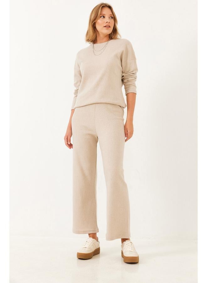 جينجر بيسيكس طقم بلوزة وبنطلون من الكتان الناعم - Image 4