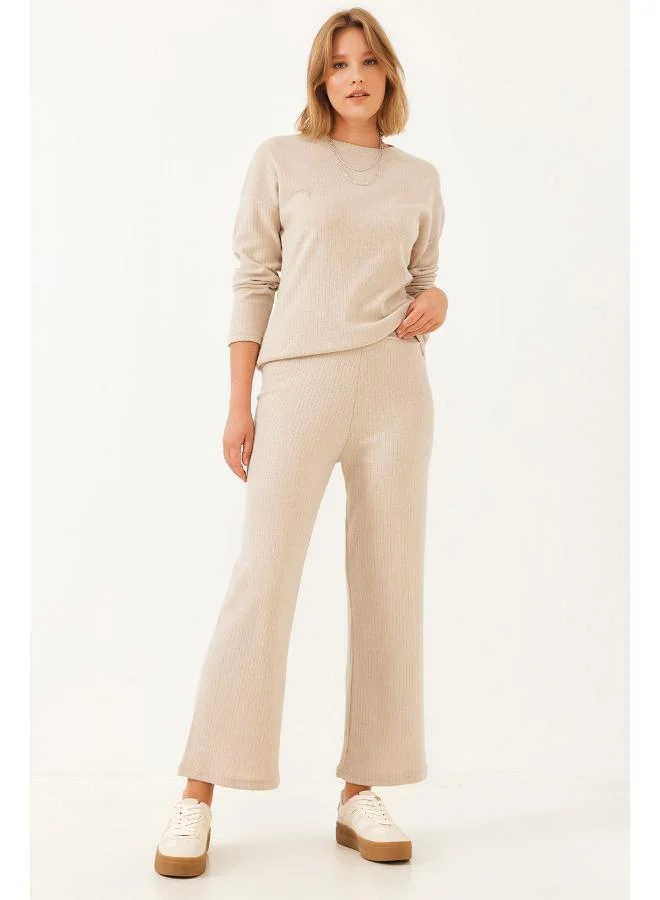 جينجر بيسيكس طقم بلوزة وبنطلون من الكتان الناعم