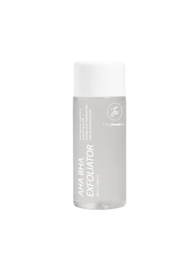 The Formularx 6% Aha Bha Exfoliator(5% Glycolic & 1% Salicylic Acid)Exfoliating Serum For Whiteheads,Enlarged Pores,Dark Spots|Brightens & Smoothens Texture|For Oily,Combo,Acne Prone Skin 100 Ml - Image 1