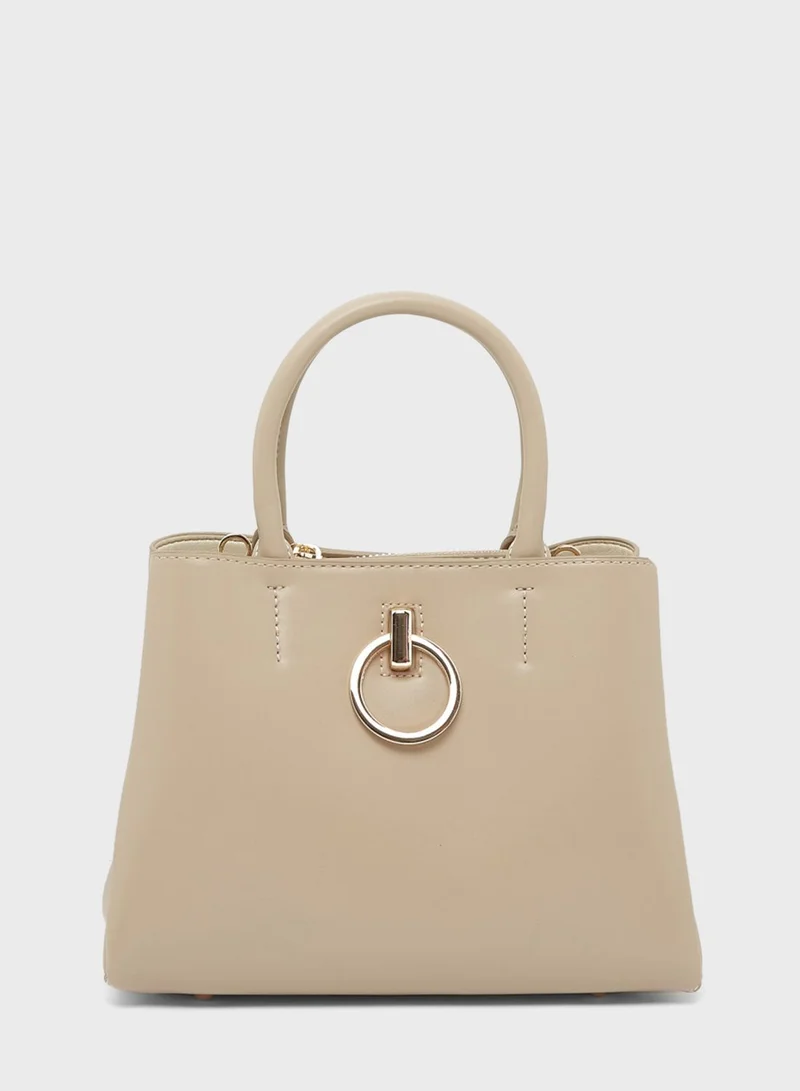 shoexpress Ring Detail Zip Closure Tote