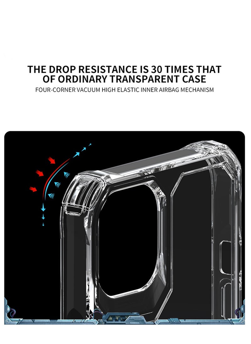 Premium Protection Series Crystal Palace D3O Crystalex Drop Protection Transparent Case Cover For Apple iPhone 15 Plus 2023 Clear
