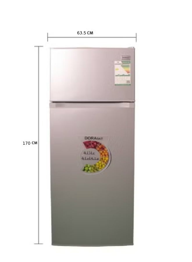 Dora Sat Two-Door Refrigerator - Steam - 330 Liters - 11.8 Feet - Silver - DS330NF - Image 3