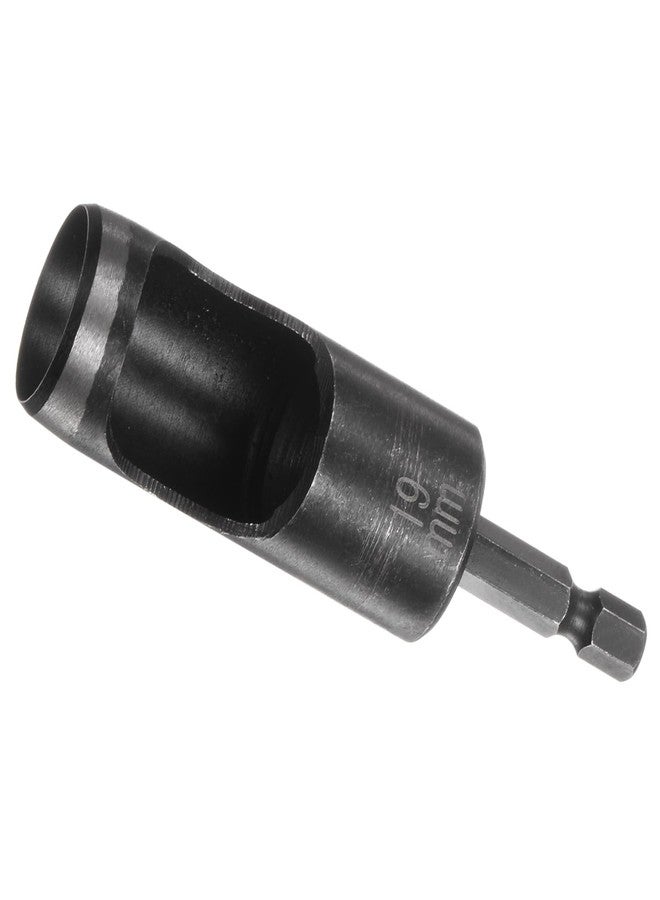 Kozelo Leather Hole Punch Tool - [19mm x 1/4" Shank] Extension Hex Shank Drill Bit High-Carbon Steel Rotary Hollow Puncher for Fabric Leathercraft Belts Use, 116mm Length - Image 2