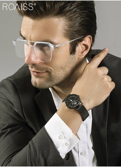 roaiss Blue Light Blocking Glasses Blue Light Filter Computer Reading Gaming TV Phones Browline Frame Eyeglasses Fashion Anti Eyestrain Headache Eyewear for Women Men Gray Silver  - Image 2