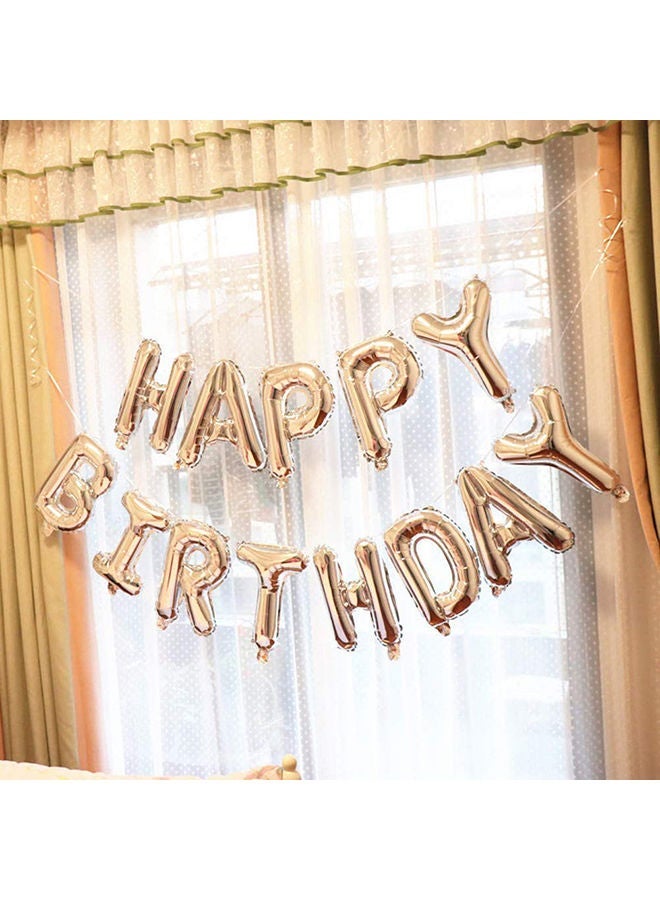 25-Piece Inflatable Happy Birthday Foil Balloon Set 7.17x9x0.87inch 16inch - Image 2