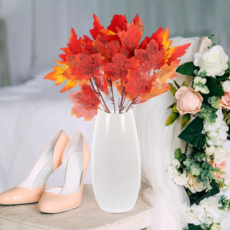 Artificial Maple Leaves Stems Fall Decor Faux Maple Leaf Branches for Home and Office Indoor Outdoor Thanksgiving Vase Filling Autumn Table Decoration - Image 4