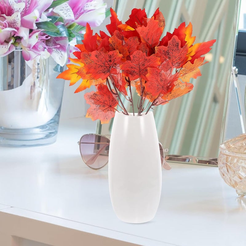 Artificial Maple Leaves Stems Fall Decor Faux Maple Leaf Branches for Home and Office Indoor Outdoor Thanksgiving Vase Filling Autumn Table Decoration - Image 5