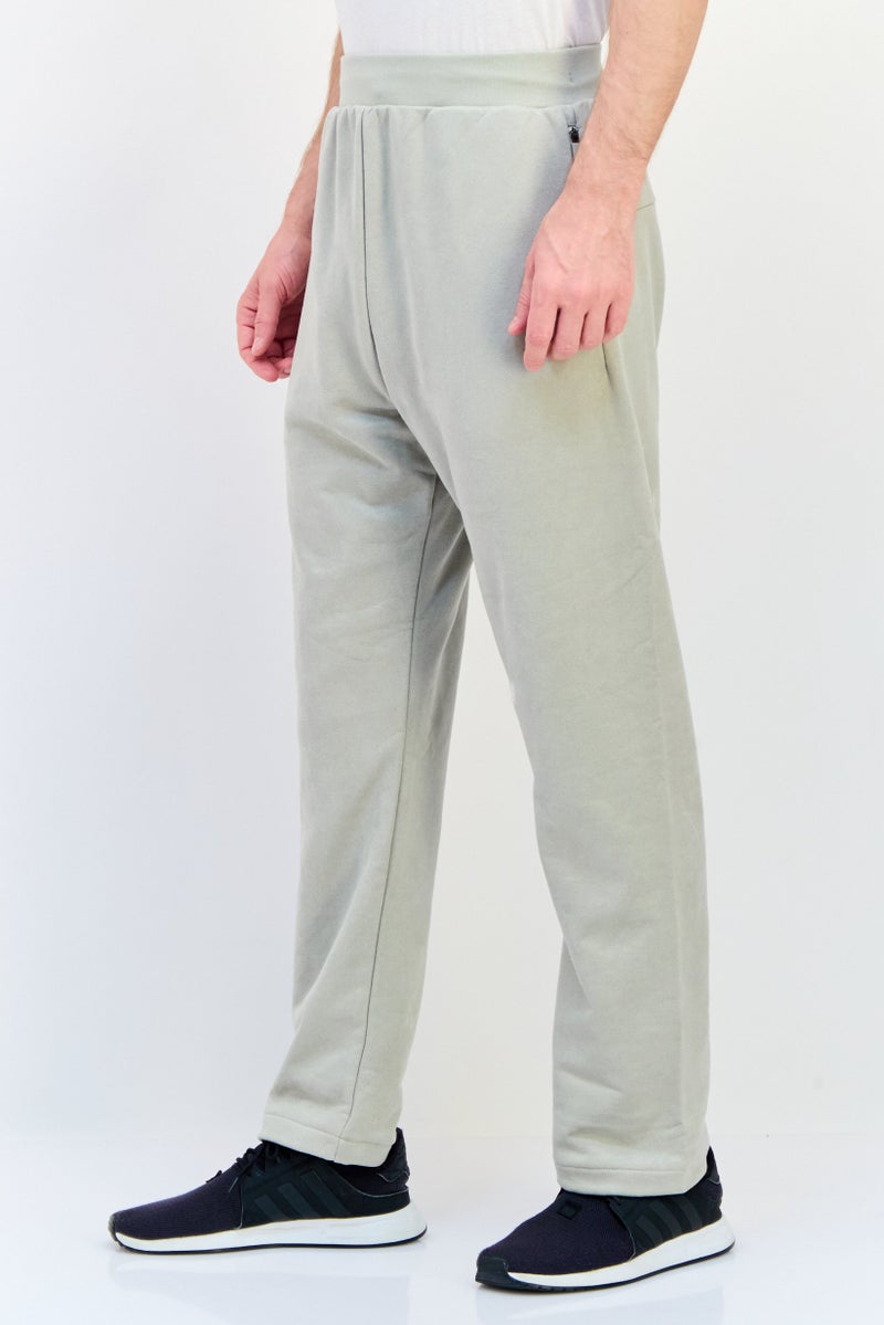 Adidas Men Sportswear Fit Brand Logo Basketball Track Pants, Sage Green  - Image 2