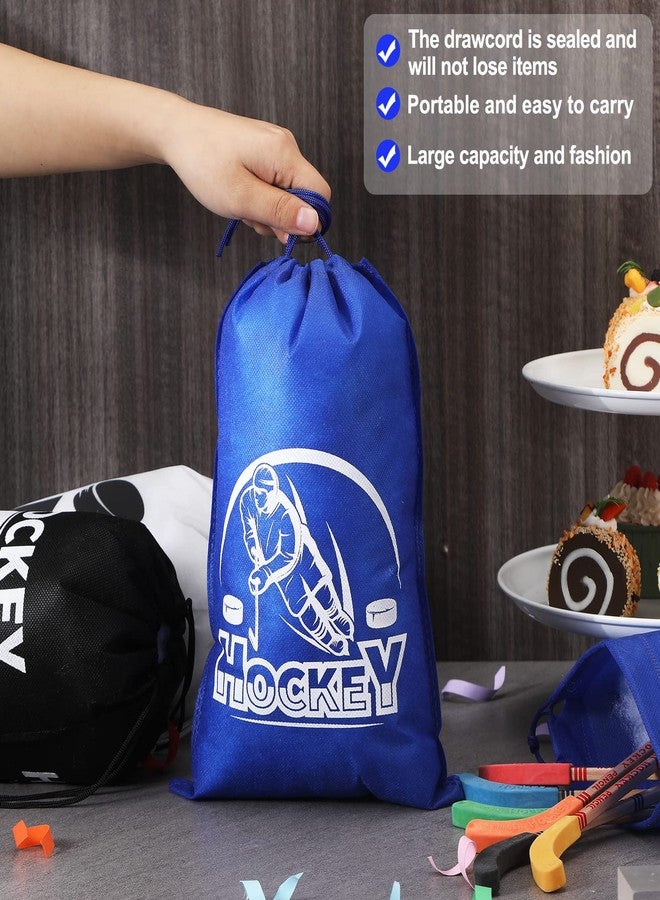 Berlune 36 Pcs Hockey Gift Bags Ice Hockey Party Favors Decorations Sport Goodie Drawstring Bags for Sport Theme Birthday Party Baby Shower Game Day Team Player Celebration - Image 5