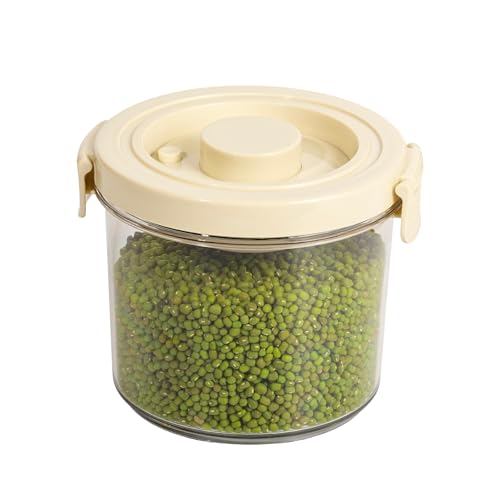 Hexwell Plastic Vacuum Fridge Storage Containers for Grains, Cereals, and Dryfruit Goods - Vacuum Food Storage Containers For Kitchen (1000ml) - Image 1