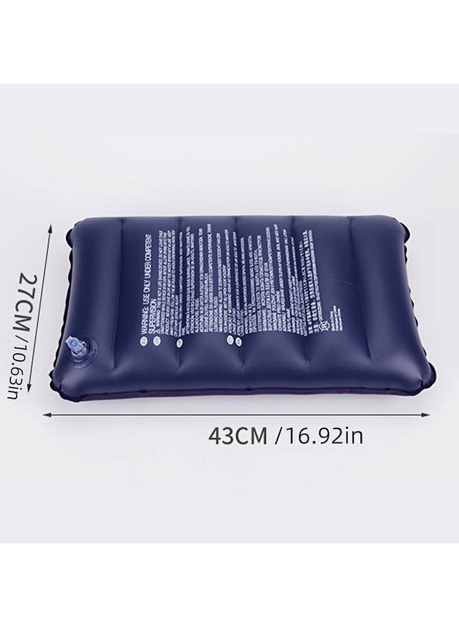 DEVHEART Velvet Air Cushion, Sleeping Bag Backpacking Soft Comfortable pillo, Air Inflatable Travel Pillo for Tourist (Blue) - Image 5