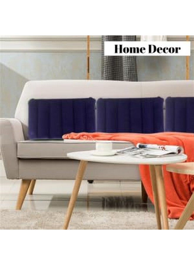 DEVHEART Velvet Air Cushion, Sleeping Bag Backpacking Soft Comfortable pillo, Air Inflatable Travel Pillo for Tourist (Blue) - Image 4