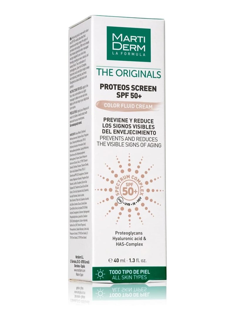 Martiderm The Originals Proteos Screen SPF50+ Tinted Fluid Cream 40 ml - Image 2