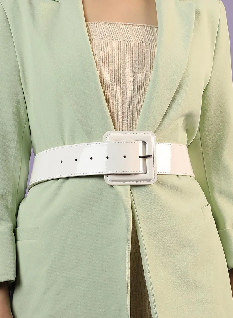 صوص هاوت حزام أبيض بإبزيم صلب