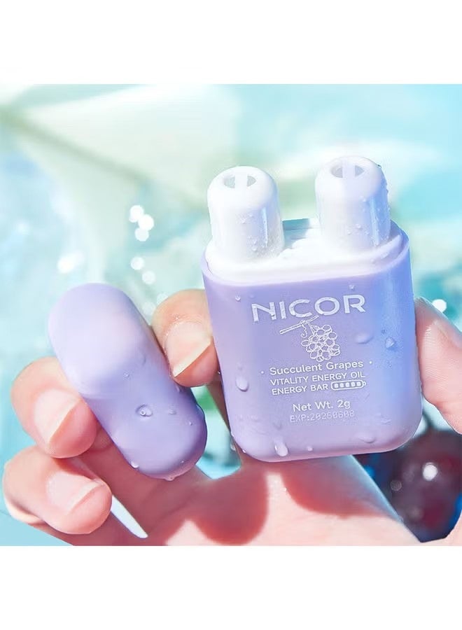 Nicor 1pc On-the-Go Portable Aromatherapy Nasal Inhaler Personal Diffuser Sniffer Stick With Essential Oils Refreshing Menthol for Stress Anxiety Relief Soothes Comforts Boosts Focus - Image 3
