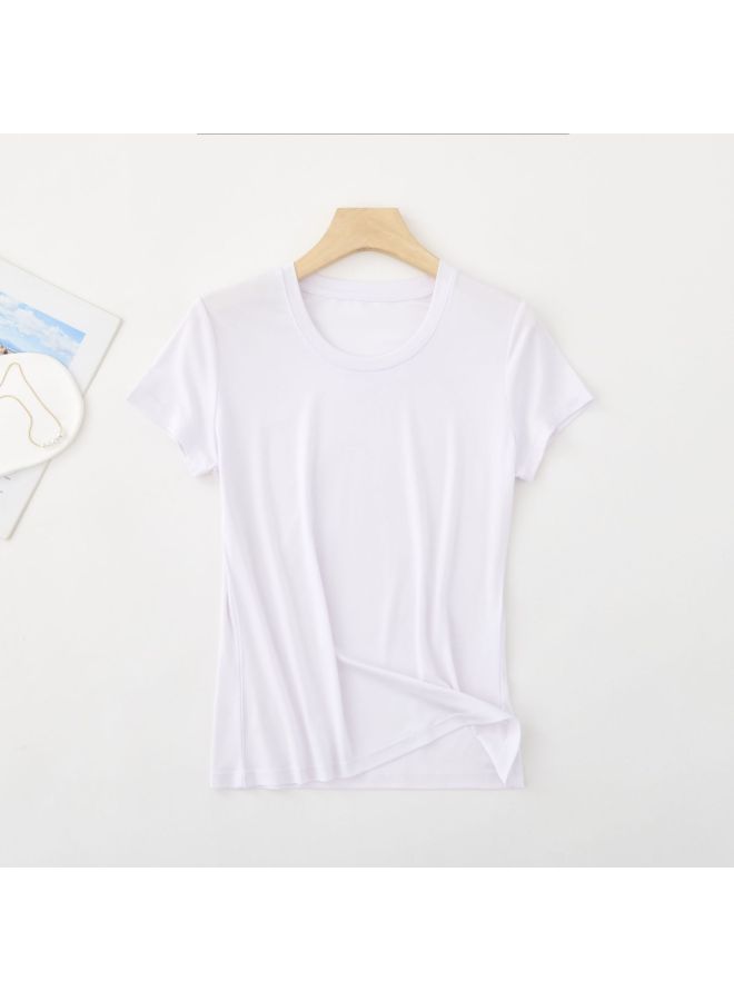 [dropshipping Modal] 100-count Class A Women's Short-sleeved Spring And Summer New Home Round Neck Pure Color Short-sleeved T-shirt For Women