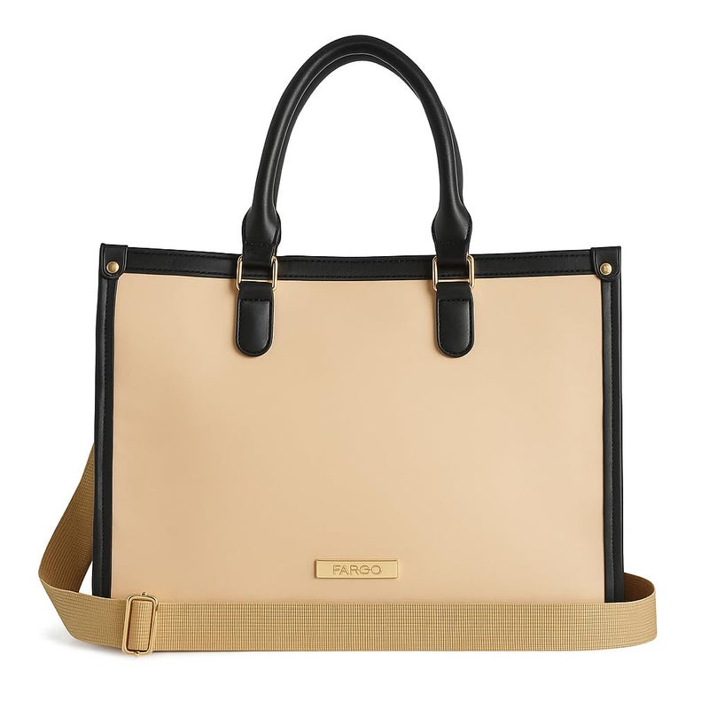 Fargo Regal Vegan Leather Tote Bag for Women | Laptop Compartment, RFID Pockets, YKK Zipper, Large Office Handbag | Shoulder Bag for College & Daily Use | Made in India - Image 1